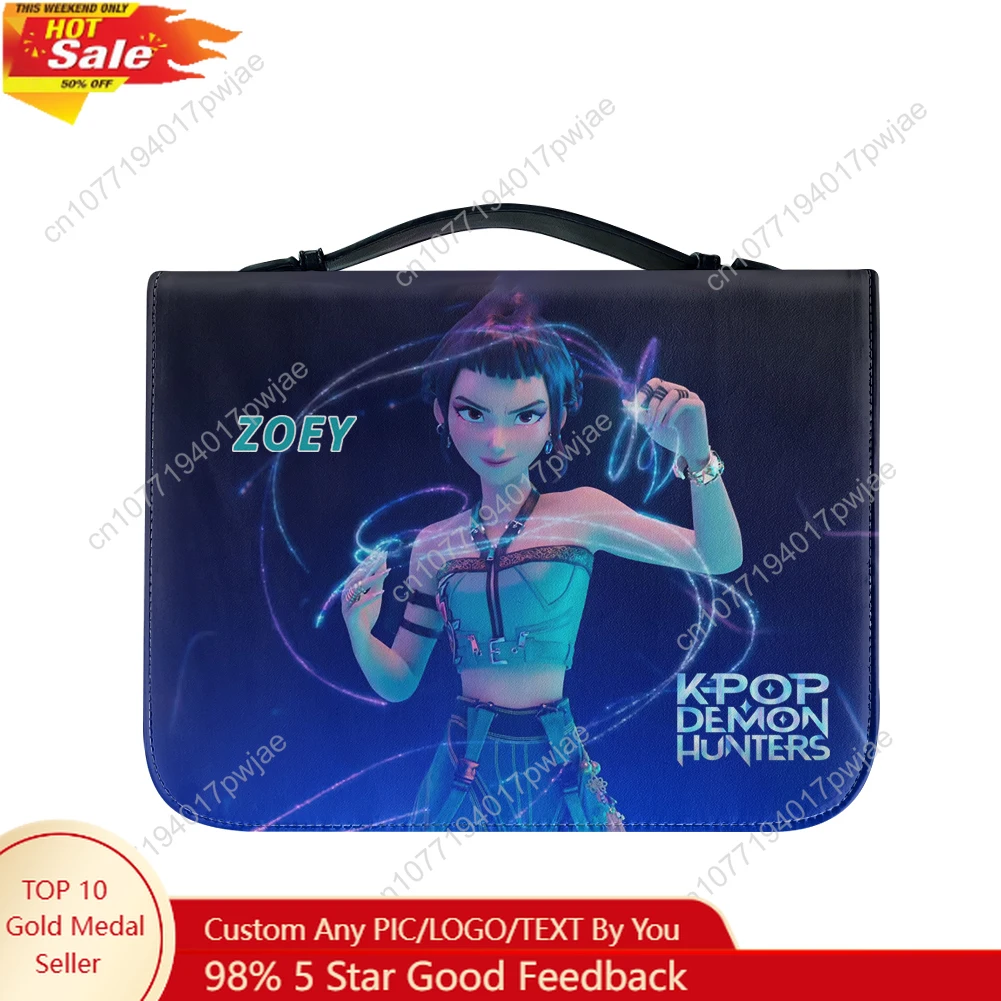 

KPop Demon Hunters Zoey Bible Bags Christian Gifts Personalized Cover Bible Pack Waterproof Leather Bag Pockets Package Case