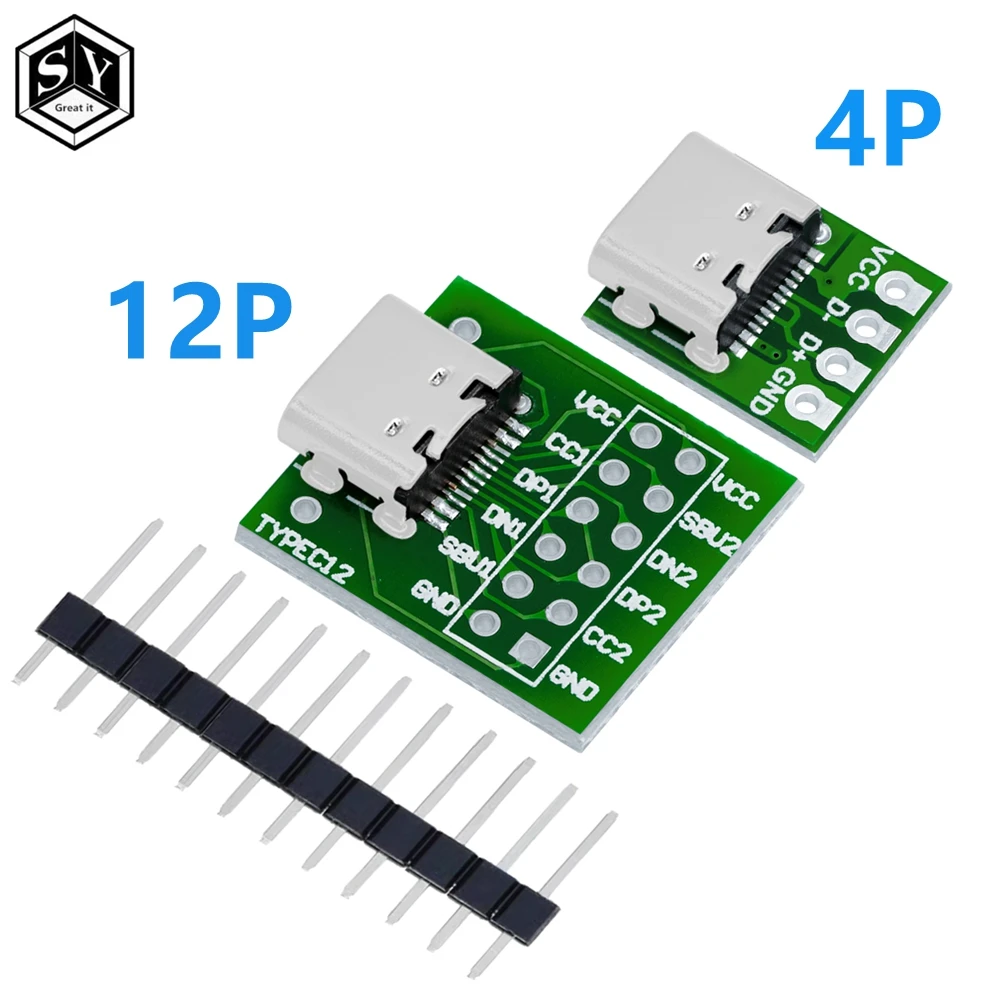 BAISHUN  Type-c usb transfer pin dip female base B adapter plate welded female head typec feed and discharge pin