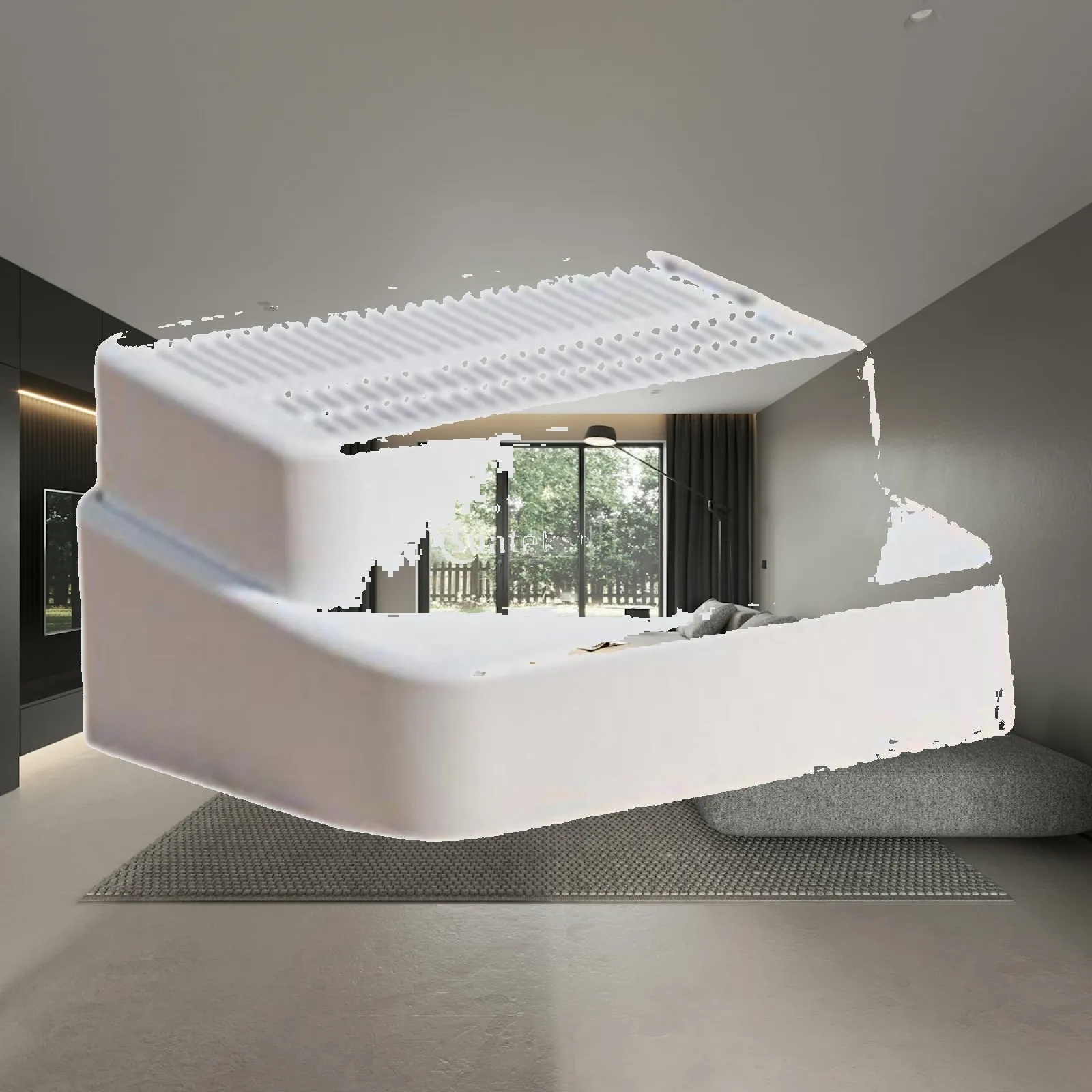 Cat Ramp Sifting Step Litter Trapping Mat Two Tier Stairs Washable Plastic Footboard for Senior Cats Indoor Accessories