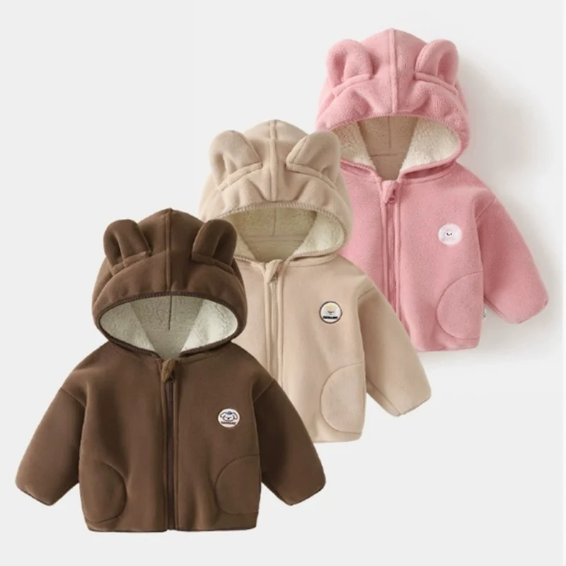 

2025 Autumn Winter Baby Infant Coat Thickened Cotton Padded Jacket Top for Boys Girls