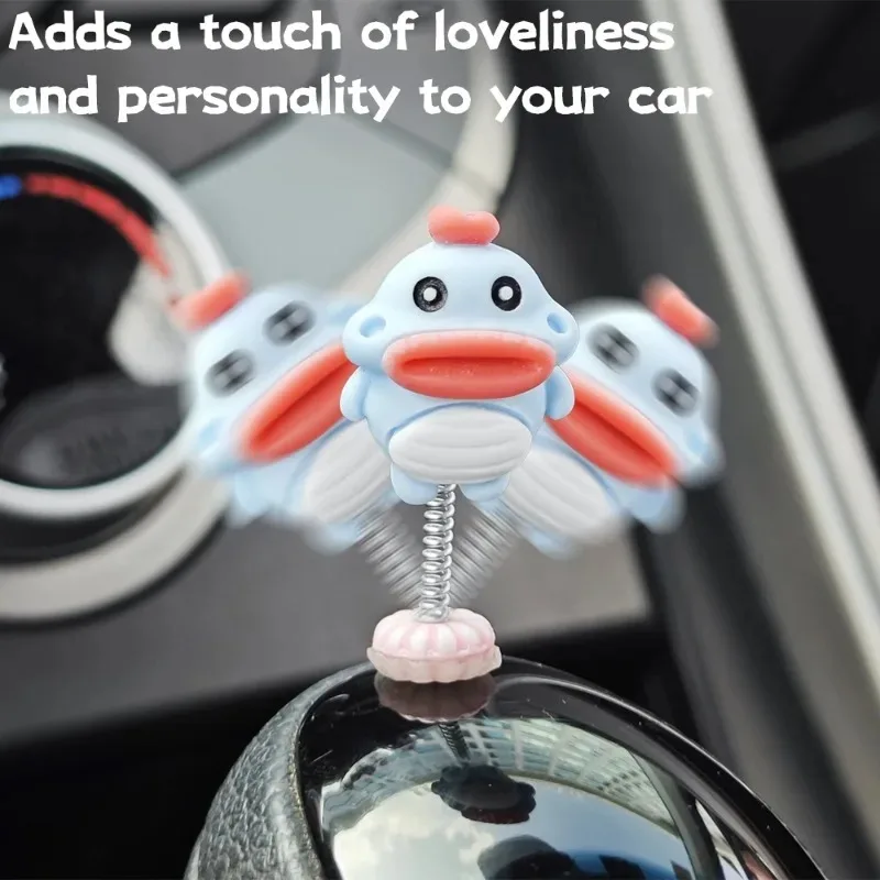 Cartoon Sausage Mouth Car Ornaments Automatic shaking head center console Screen monster DIY Mini Resin Decoration Accessories