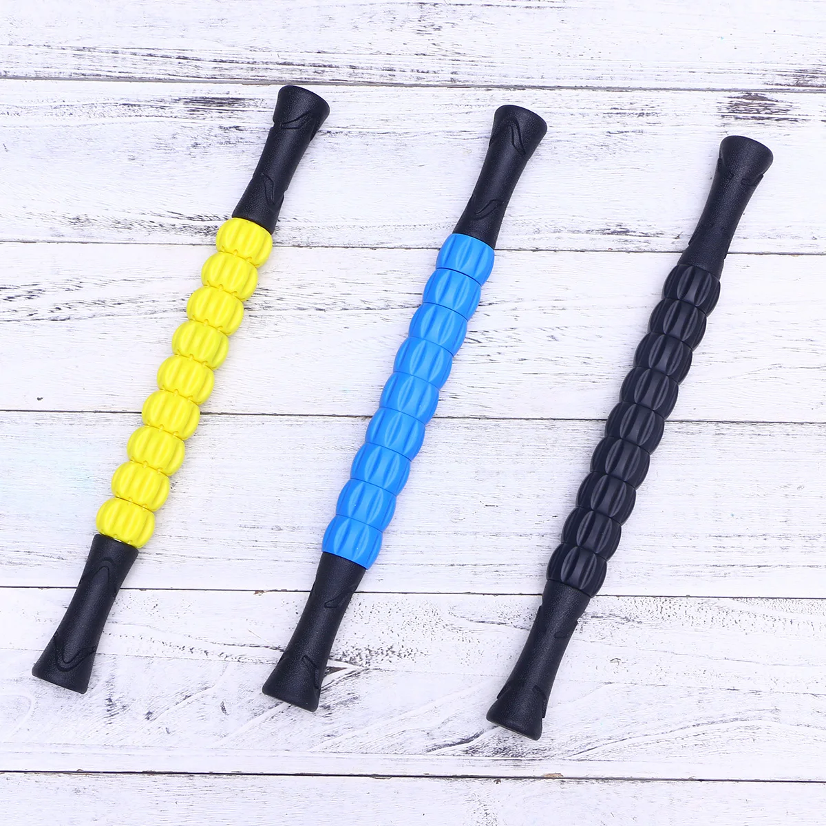 

Massage Bar Muscle Roller Yellow Portable Tissue Massage Tool for Sore Muscle Recovery Pain Relief Myofascial Release