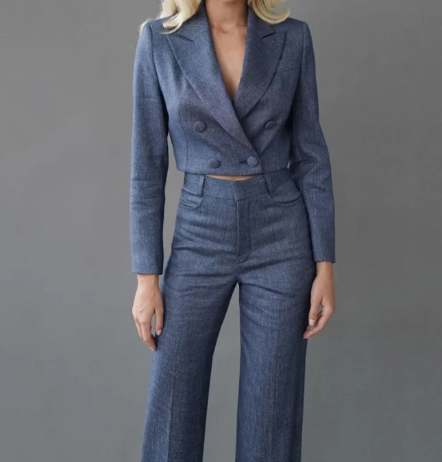 Fashion Splicing Solid Color Pants Two-Piece Set, Popular In 2023 New Women's Clothing, Casual Fashion, Elegant Temperament