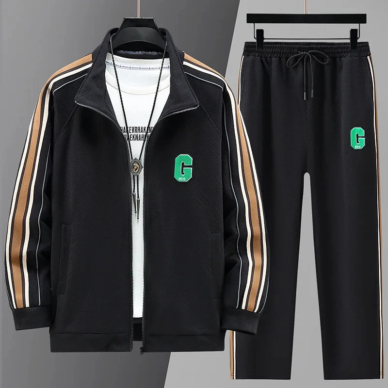 Big Size 10XL Tracksuit Pants Men Straight Fit Wide Leg Track Suit Trouser Male Spring Autumn Baggy Plus Large Elastic Loose 2pc