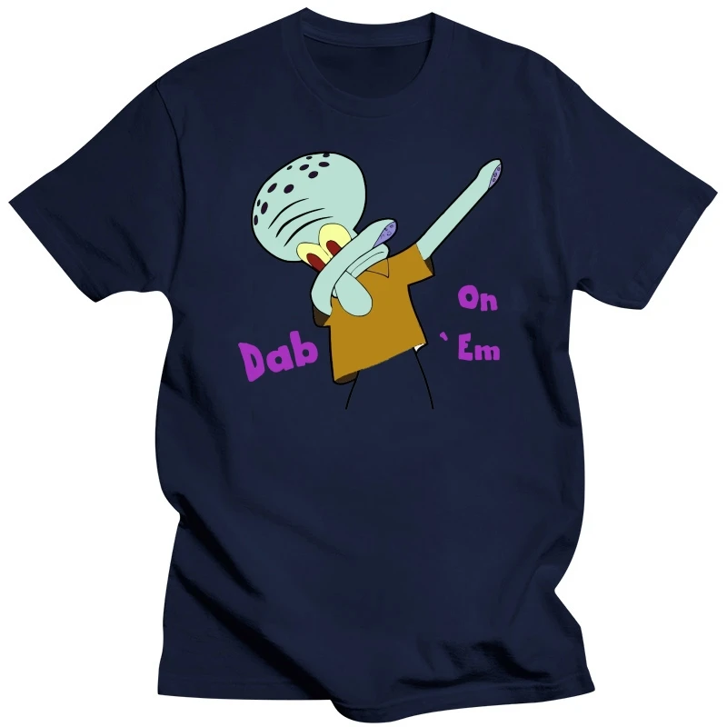 Squidward Tentacles Dab On Em Dabbing Full Color Sublimation T Shirt Male Hip Hop Funny Tee Shirts Wholesale