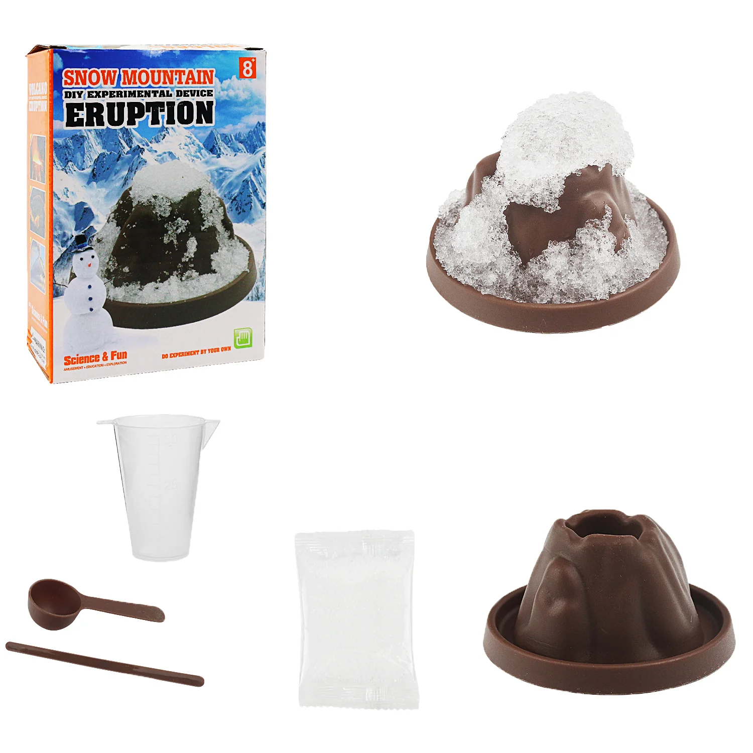 1PC Zestaw do eksperymentów naukowych DIY, zabawka edukacyjna dla dzieci Wulkan/Snow Mountain Eruption, zabawki do eksploracji nauk z produkcji