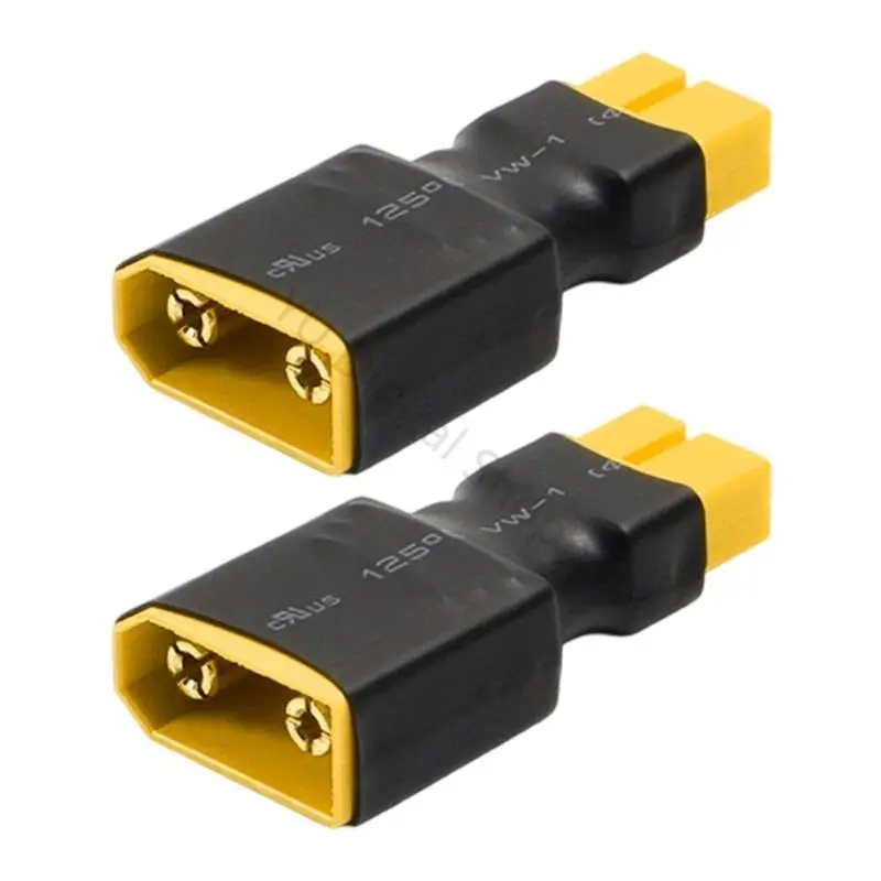 96BA XT90 to XT90 Adapter Connector with Insulated Sleeve for Battery Wire Connection, Compactly XT90 Plug-In Power Routing Part