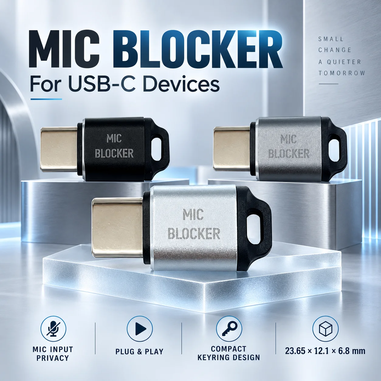 Portable Sound Blocker MIC Blocker Anti-Recording Shield Prevent Eavesdropping Surveillance Audio Jammer for Meeting Privac
