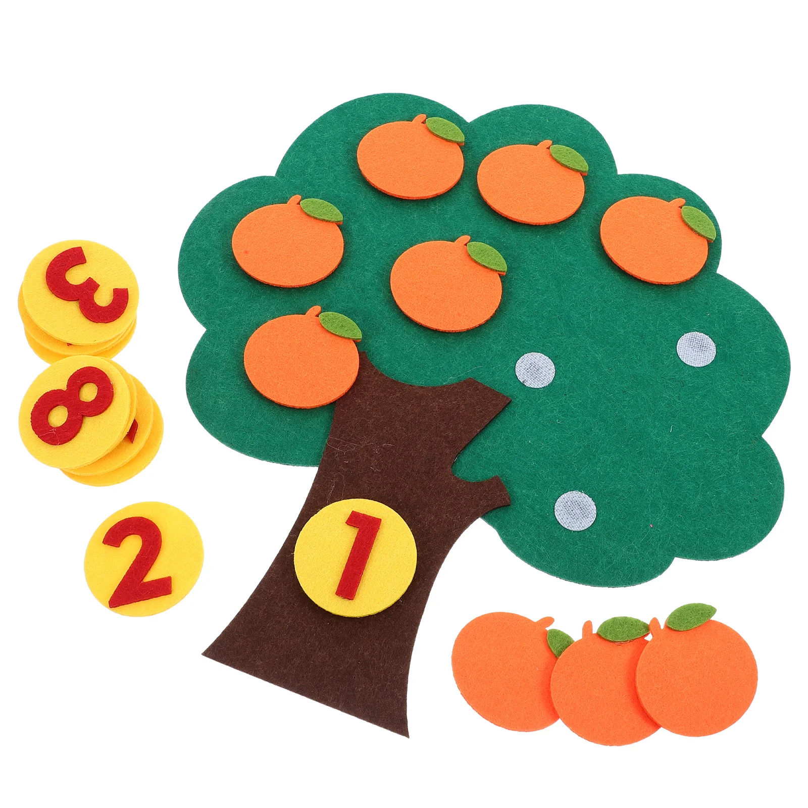 

1Set Non-Woven Fruit Tree Number Recognition Digital Counting Educational Cognitive Matching Preschool Learning Supply