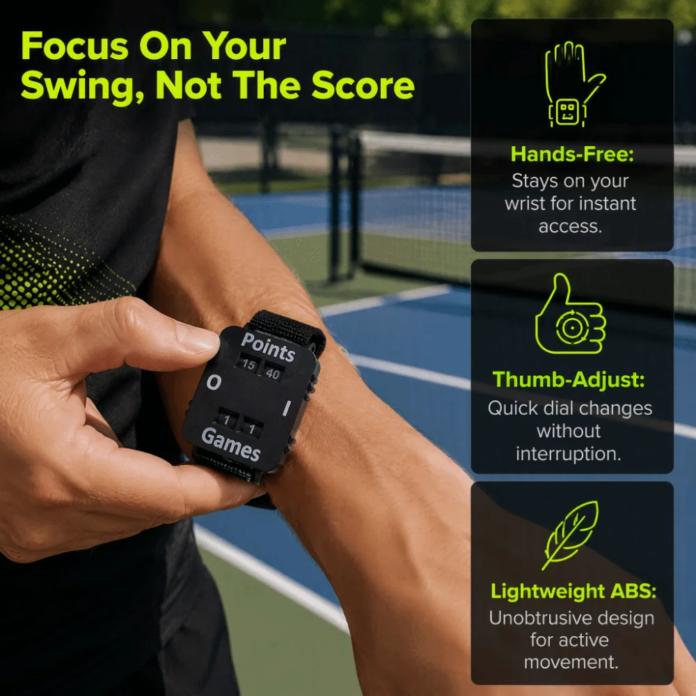 Adjustable Elastic Strap Wrist Score Counter No Battery Required Portable Mechanical Wrist Scorekeeper Lightweight Black White