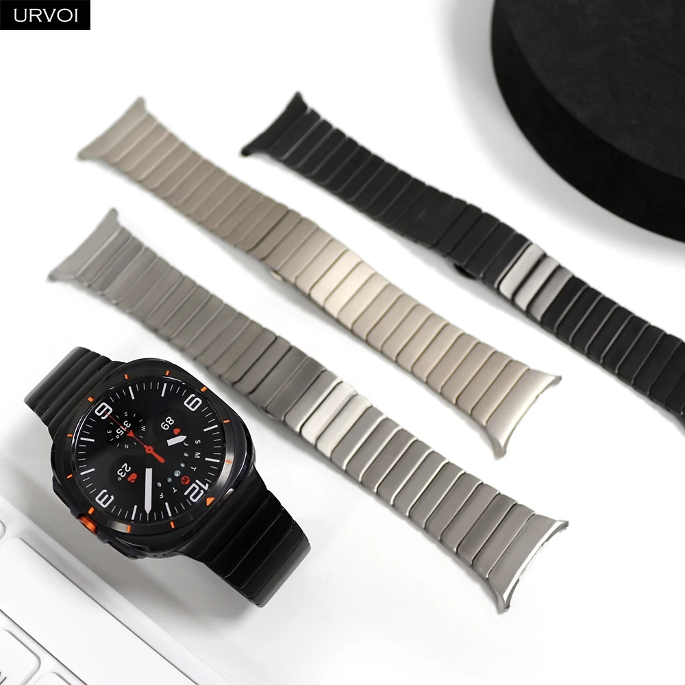 URVOI Titanium Band for Galaxy Watch Ultra 2/ 1 (2025) 47mm Butterfly Closure Strap Easy Fit Connector Quick Switching Wristband