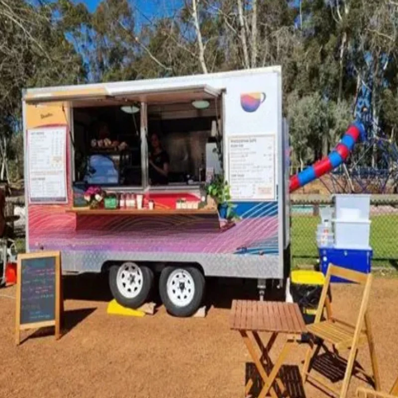 Hot Selling China Food Trailer Coffee Truck Mobile Round Food Cart Trailer Customized