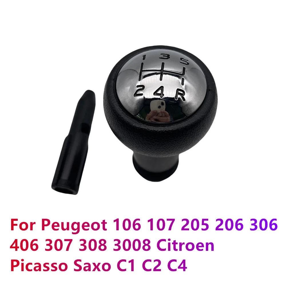 5 Speed Gear Shift Knob For Peugeot 106 107 205 206 306 406 307 308 3008 Citroen Picasso Saxo C1 C2 C4 Pen Ball Car Accessories