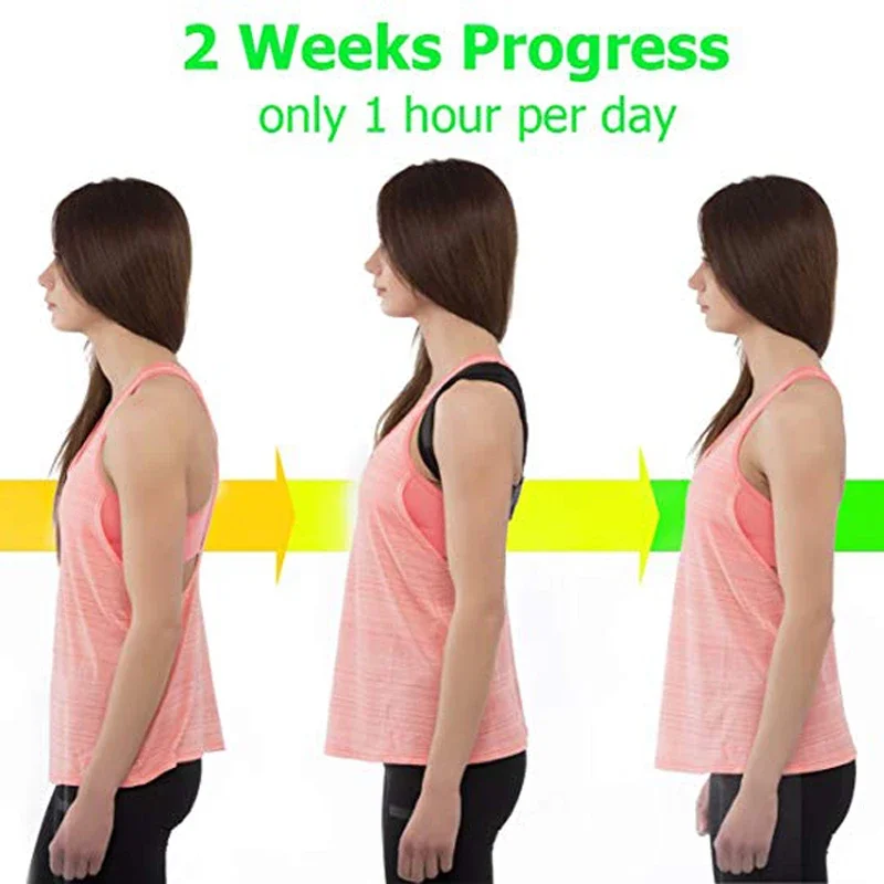 Women Back Shoulder Posture Corrector Adjustable Belt Spine Support Sport Back Neck Brace Posture Correction Support Belt