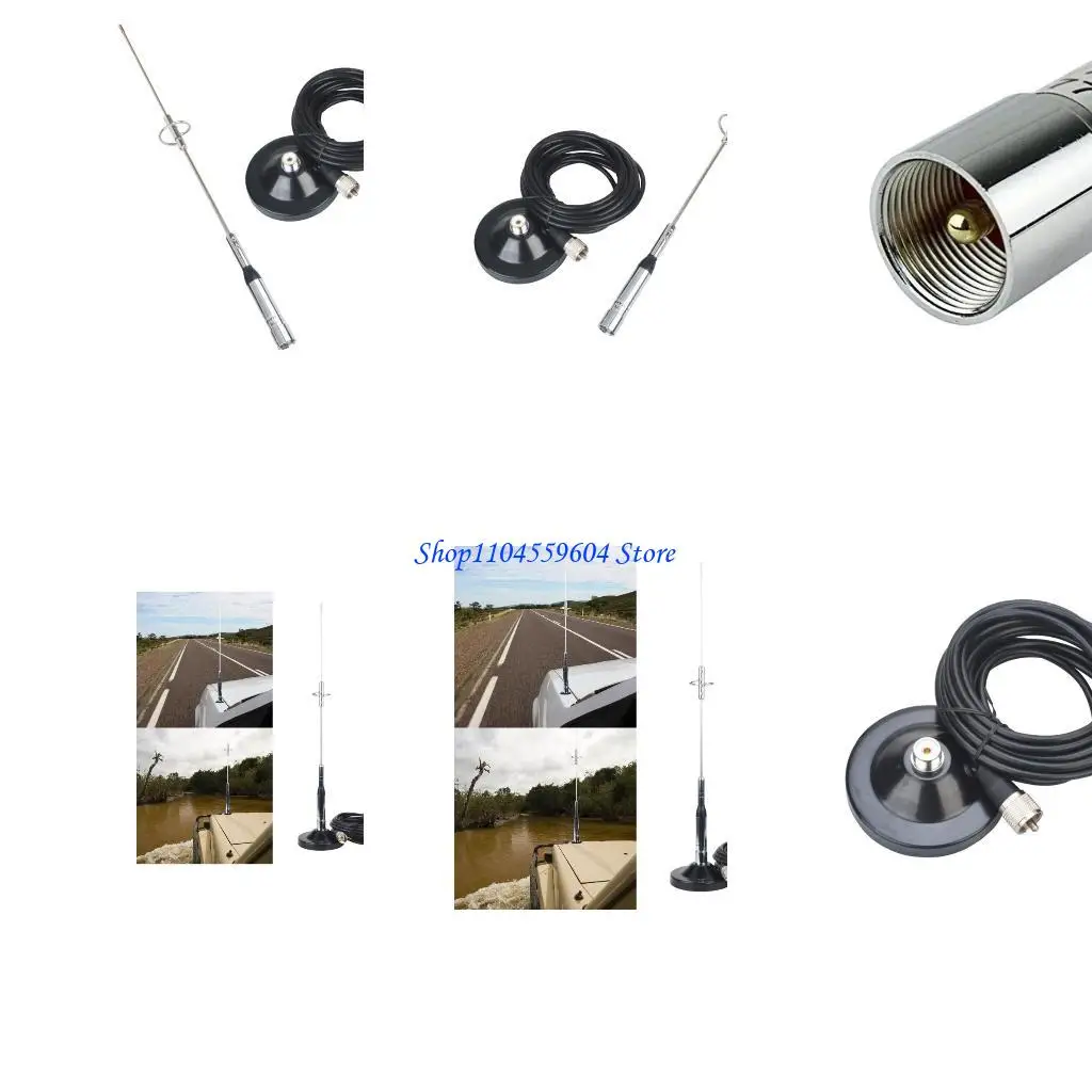 

12QM Mount VHF/UHF (144/430 МГц) Антенна PL259 для автомобильного мобильного радио 2,15/3,0dbi High Hains 150 Вт