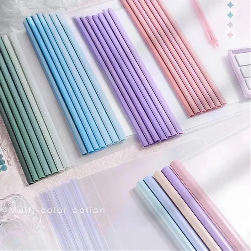 20/10PC Transparent File Document Thicken Draw Rod A4 Folder Test Paper Storage Bag Clip Office Folder Organizer Office Supplies