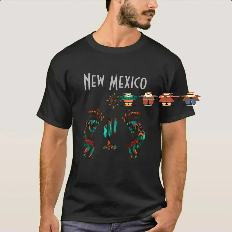 Southwest Kokopelli Playing The Flute T-Shirt 100% Cotton O-Neck Short Sleeve Casual Mens T-shirt Size S-3XL