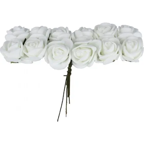 Henna Workshop Artificial Latex White Flower 12 Bundle 144 Pcs