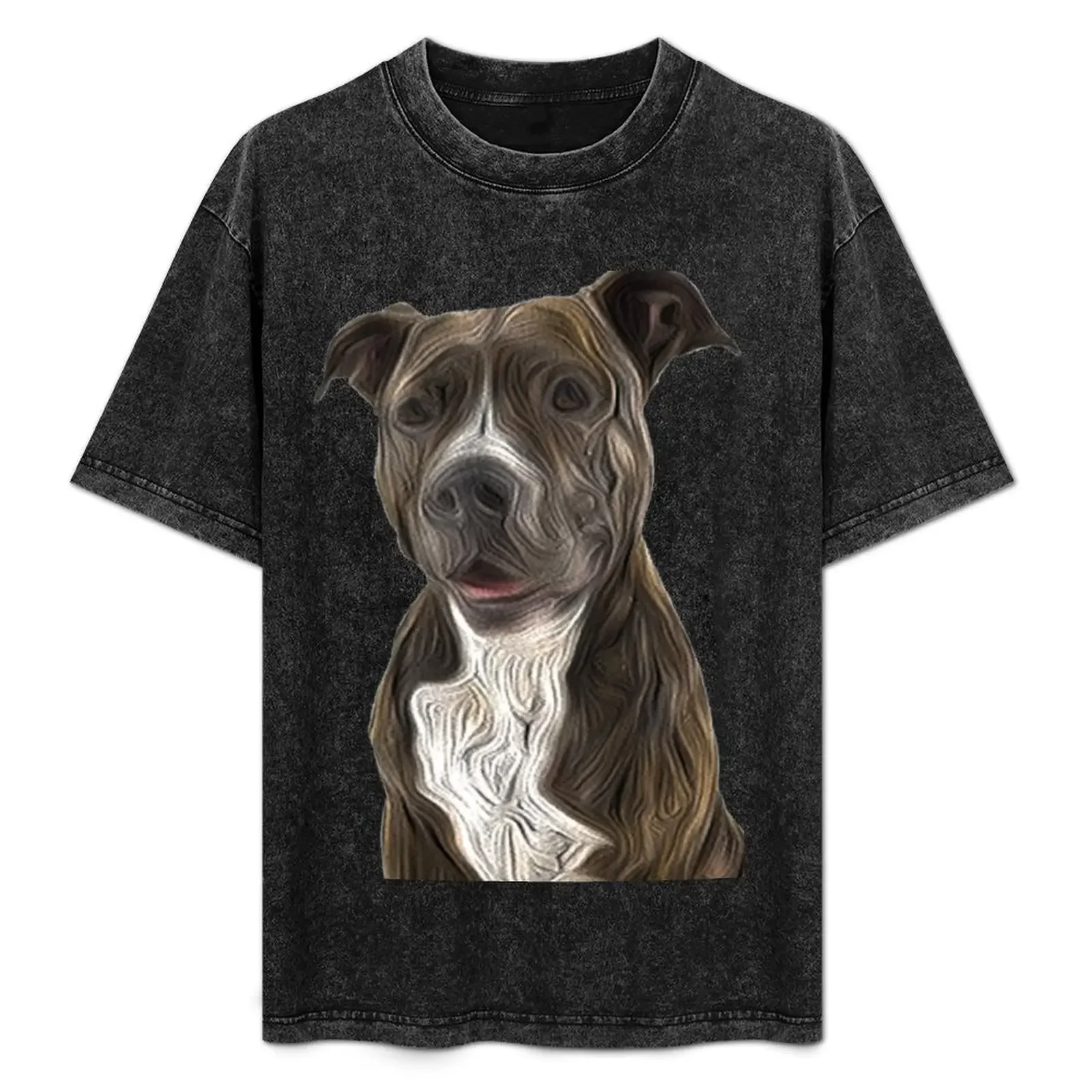 

Pit Bull Terrier Oil Painting Style T-Shirt summer clothes croswit shirt man Man t-shirt anime t shirts t shirts for men graphic