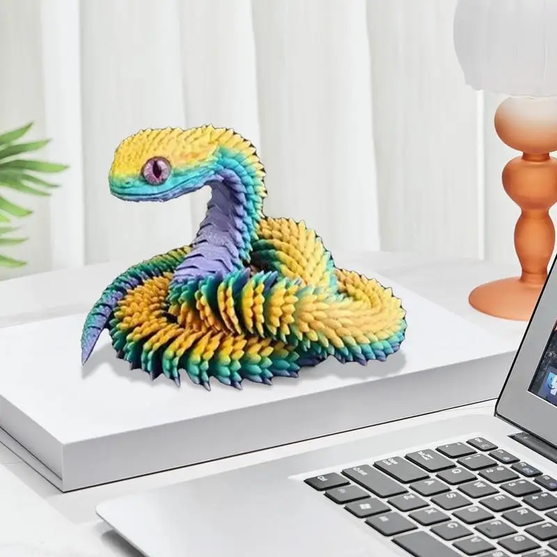 3D Printed Snake 3D Printed Articulated Snake Collectibles Executive Desk Toys For Adults Stress Relief Toys Home Decor