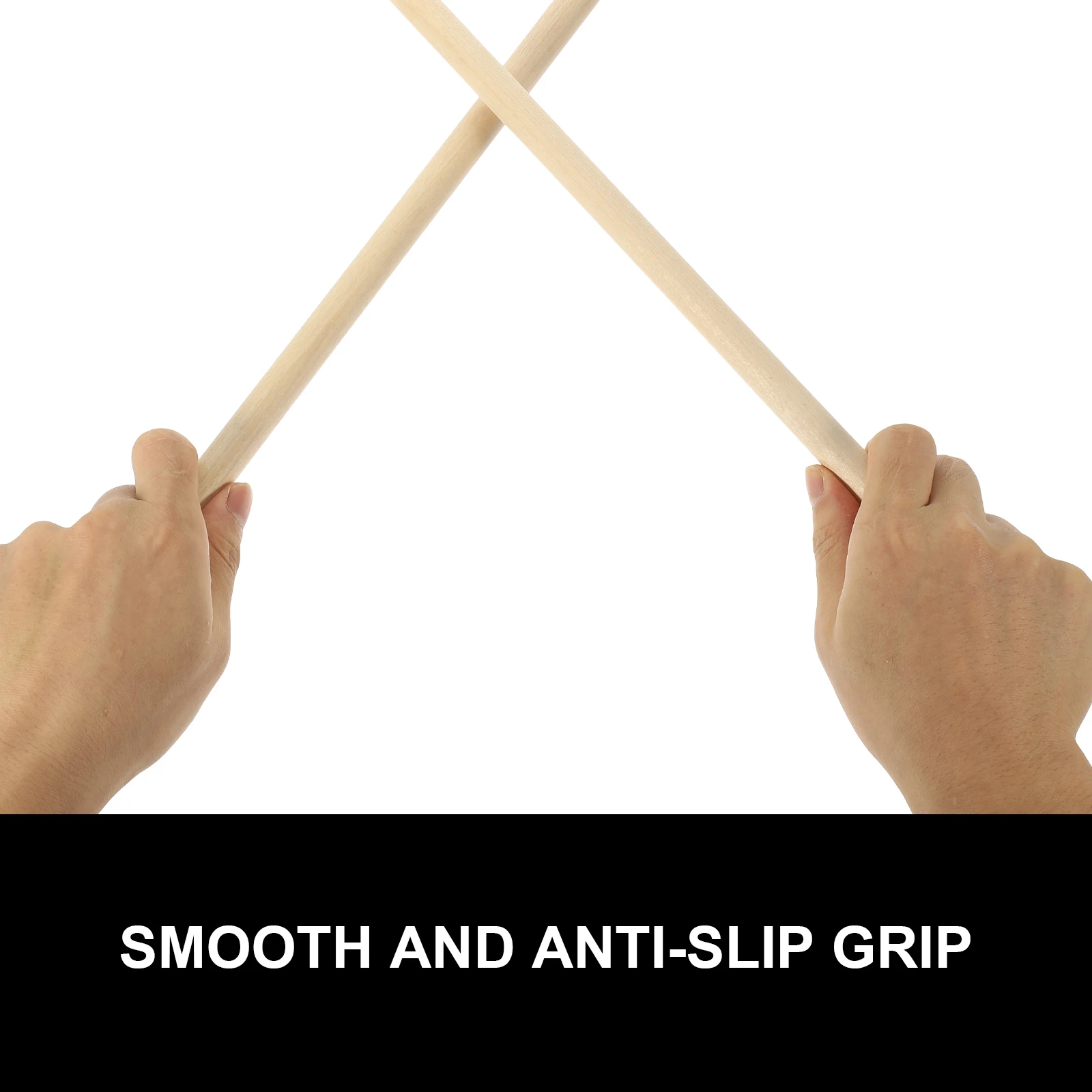 

5A Maple Wood Drum Sticks Wood Color 41Cm Oval Tip Lightweight Anti-Slip For Jazz Drum Portable Durable Finish