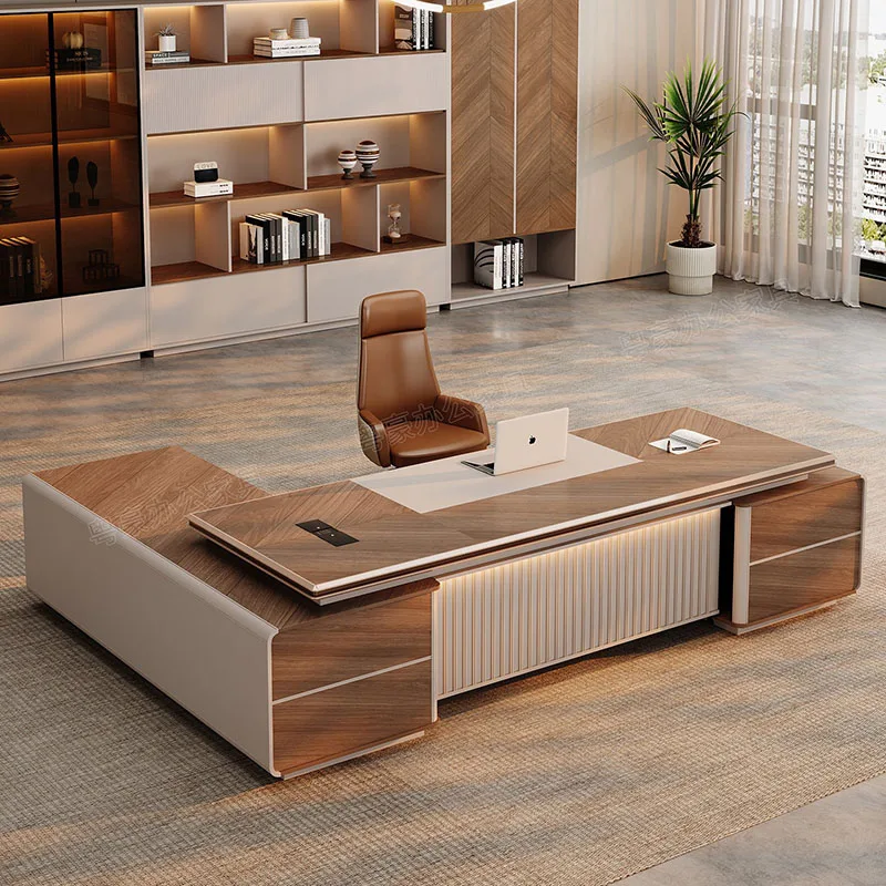 Executive Luxury Office Desk Computer Decoration Conference Reception Office Desk Minimalist Design Ufficio Commercial Furniture