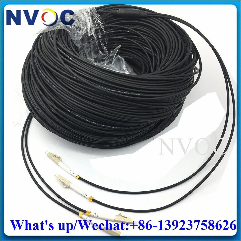 Imagem -04 - Duplex Exterior Lcupc-lc 5mts 30cm de Comprimento da Tomada Preta ao Conector lc 2c mm 50 1255m Lc-lc Metros de Fibra Óptica Cabo de Remendo