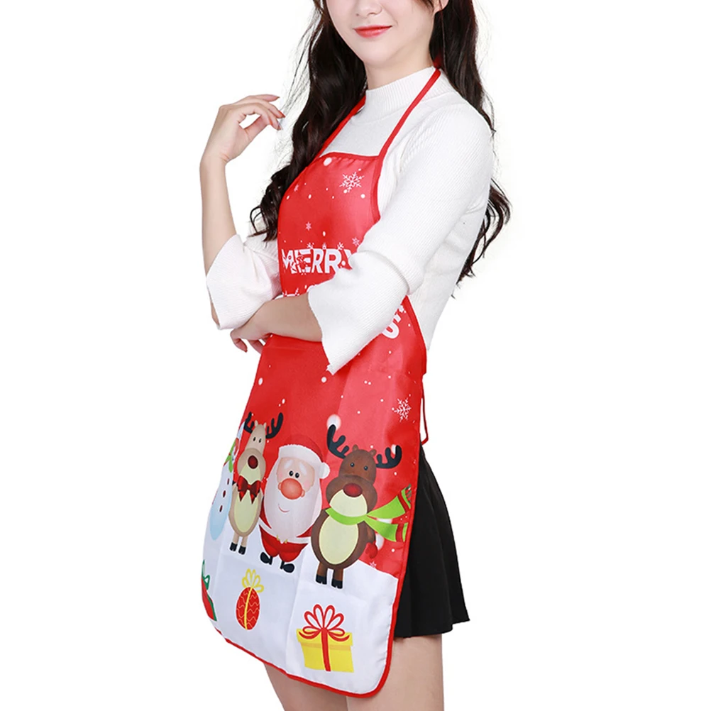 

1pcs Funny Christmas Apron For Women Men Premium Cloth Baking Gardening Crafting Kitchen Party Decor Gift (Random Style)