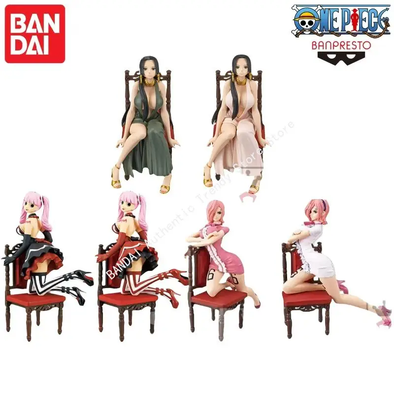 In Stock Original100% Bandai Anime Action Figures Toys One Piece Boa Hancock Perona Reiju Model Toy Statue Garage Action Figure
