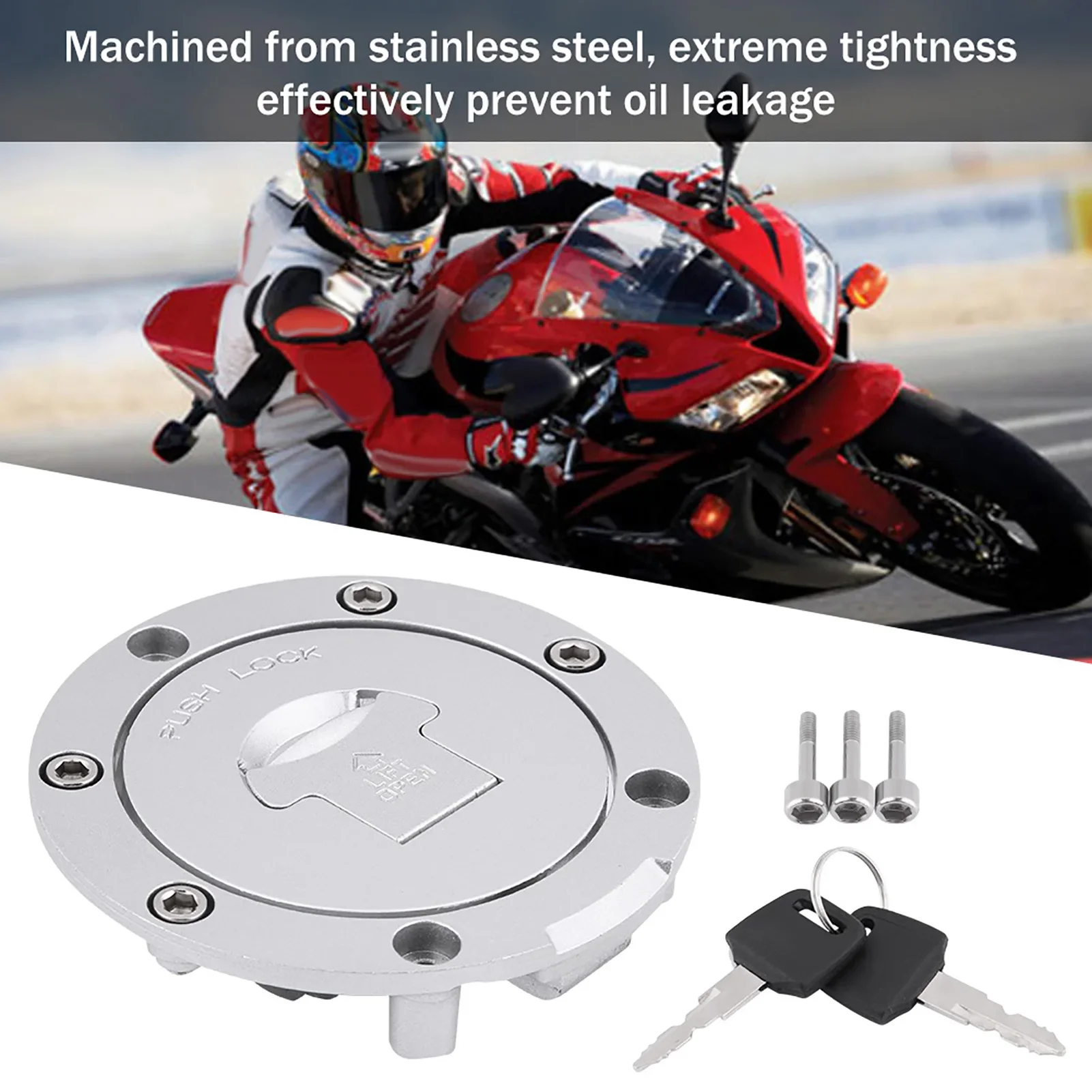 غطاء تغليف خزان الوقود الغاز مفاتيح القفل لـ CBR600RR 2003‐14 CBR600F4 F4i 2001‐2006