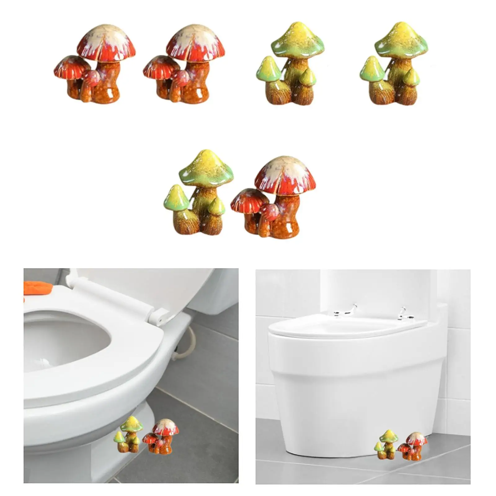 2Pcs Mushroom Toilet Bolt Caps Easy Installation Toilet Mounting Parts Resin Toilet Bolt Covers for Home Decor Bottom of Toilet