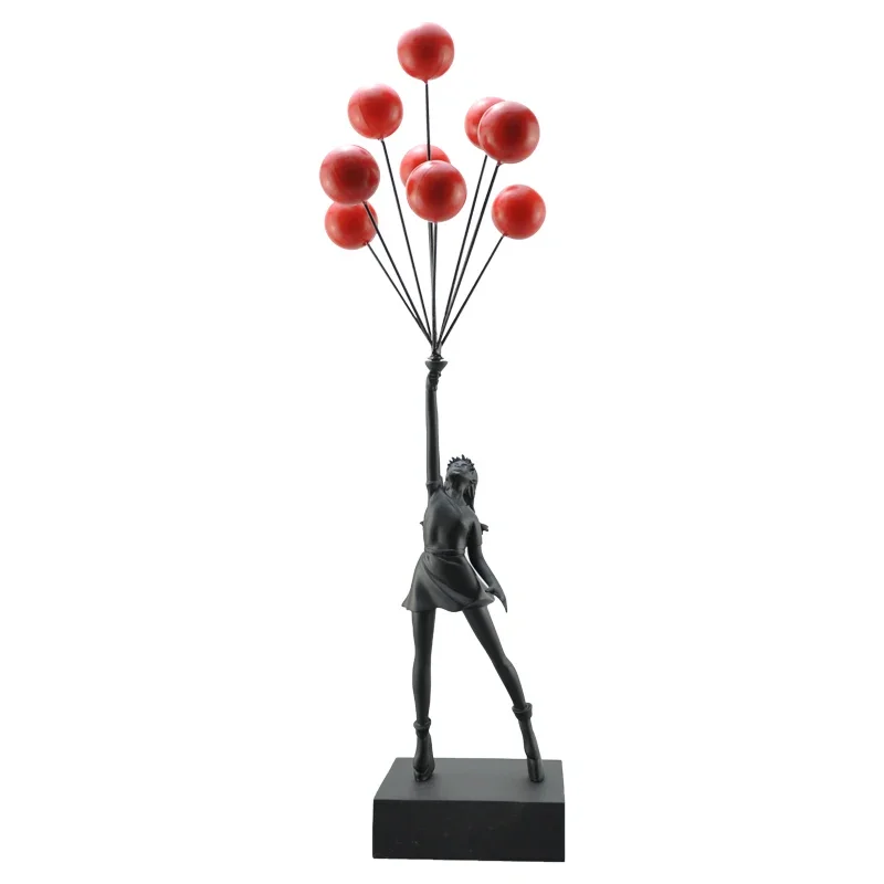 120CM Banksy Balloon Girl Statue Modern Art Home Decor Banksy style