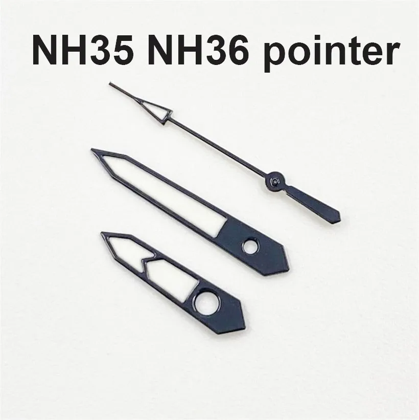 

Аксессуары для часов, стрелки, подходят для NH35, NH36, механические механизмы, зеленый ночник, час, минут, секундная стрелка с тремя булавками