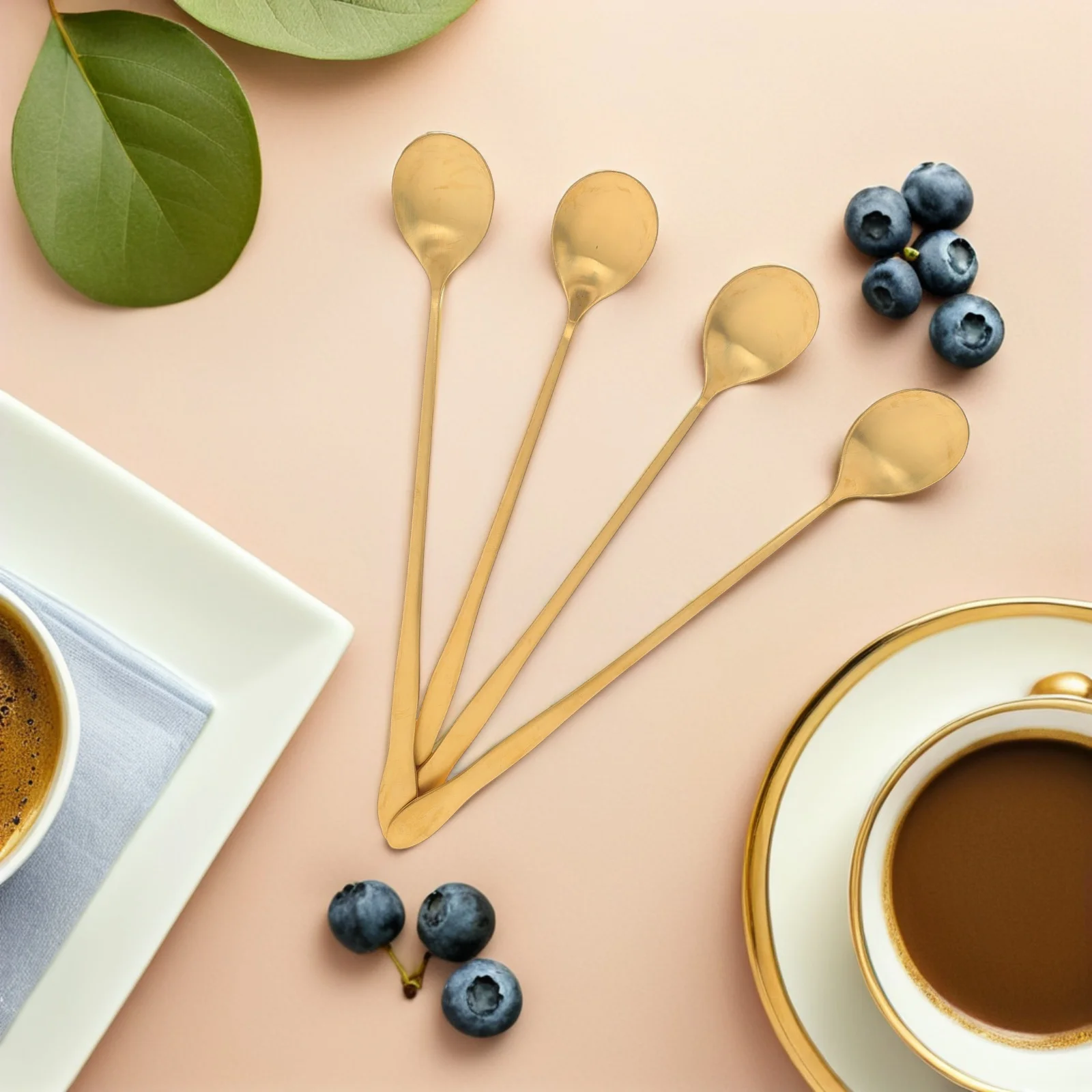 

Long Handle Stainless Steel Spoon Spoons Cocktail Mixing Drinks Coffee Accessories