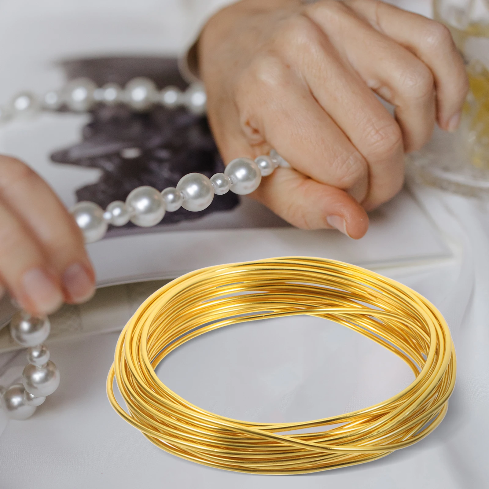 

5 Meters Aluminum Wire Roll For Jewelry Making Crafts Diy Flexible Bendable Yellow Durable Oxidized Wire Home Decor Sculpting