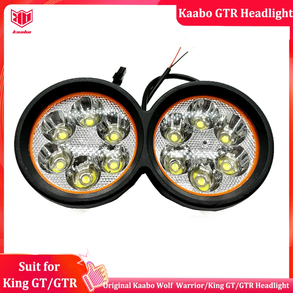 Original Kaabo Wolf King GTR Front Light Head White Light Base Part for Kaabo Wolf Warrior GT / Wolf King GT Electric Scooter