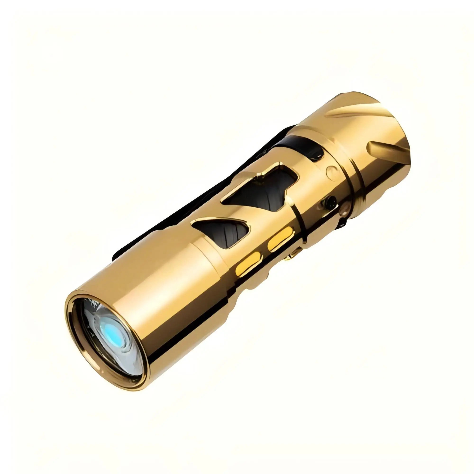 

LOOP GEAR SK03 Stainless Steel Gold LED Flashlight 1000Lumens 120 Meters