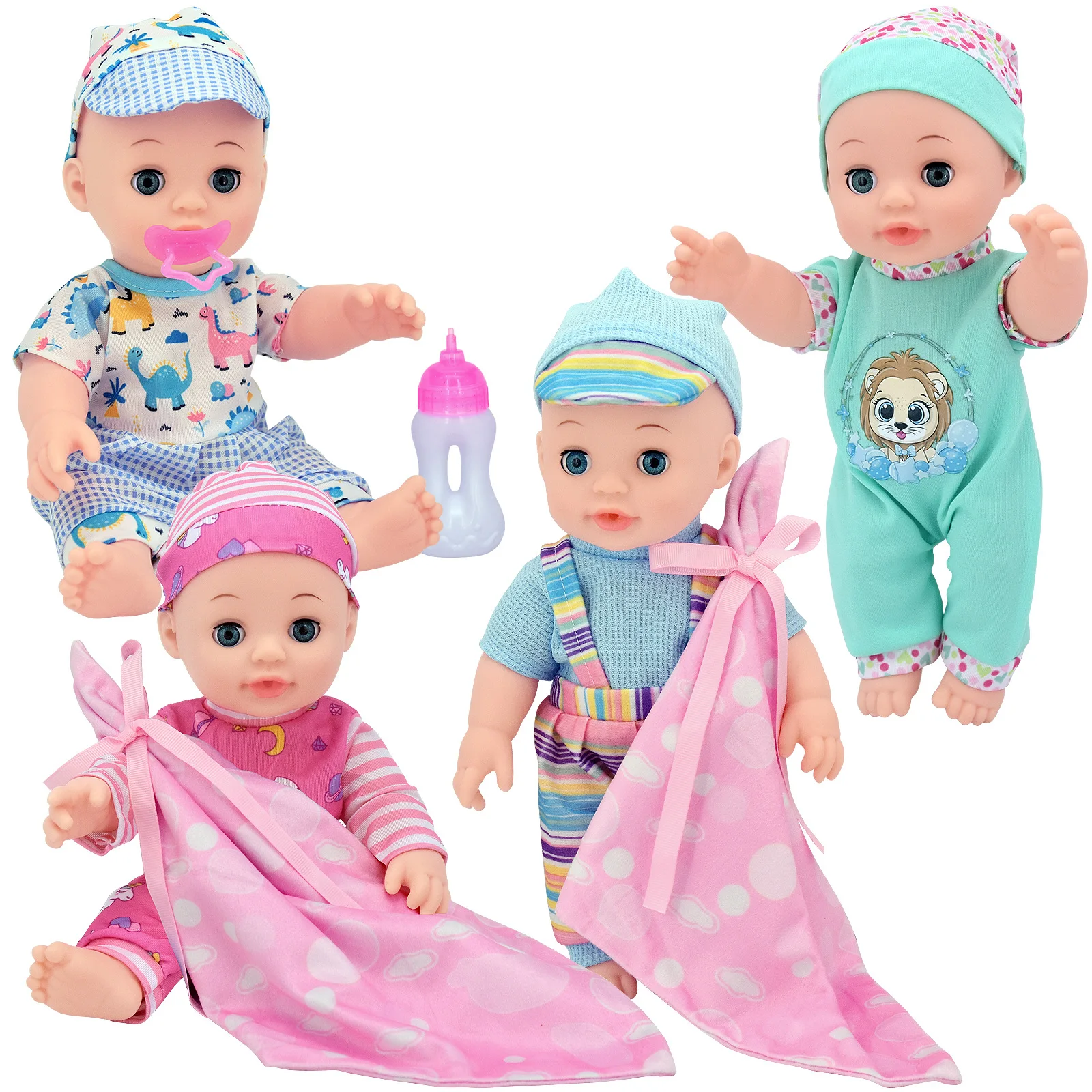 

12-inch Soft Vinyl Reborn Doll Kids Play House Interactive Games Joints Movable Newborn Baby Lifelike Reborn Doll Will Blink Eye