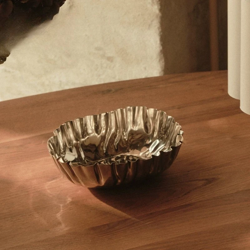 Mirror stainless steel fruit bowl decorative utensils ornament Nordic design