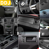 For Ford Mustang GT 2005 2006 2007 2008 2009 S197 Car Interior Soft Carbon Fiber Stickers Trim Cover Sticker Accessories Black
