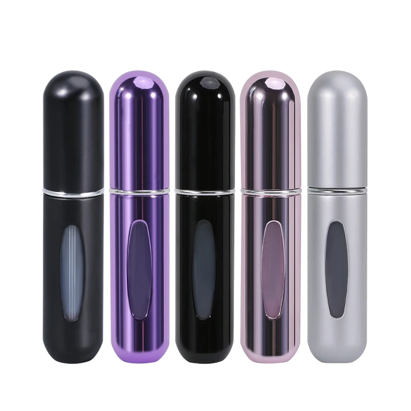 1/5/10Pcs 5/10ml Perfume Bottle Dispenser Bottom Refillable Self-Pumping Recyclable Spray Bottle Portable Cosmetic Container