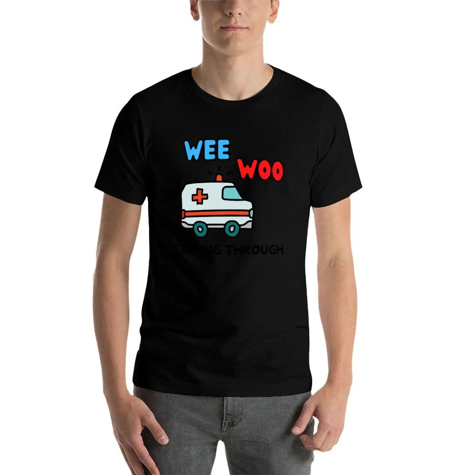 

Wee Woo Ambulance T-Shirt man t shirts for men casual cotton tshirt 100% T-Shirt