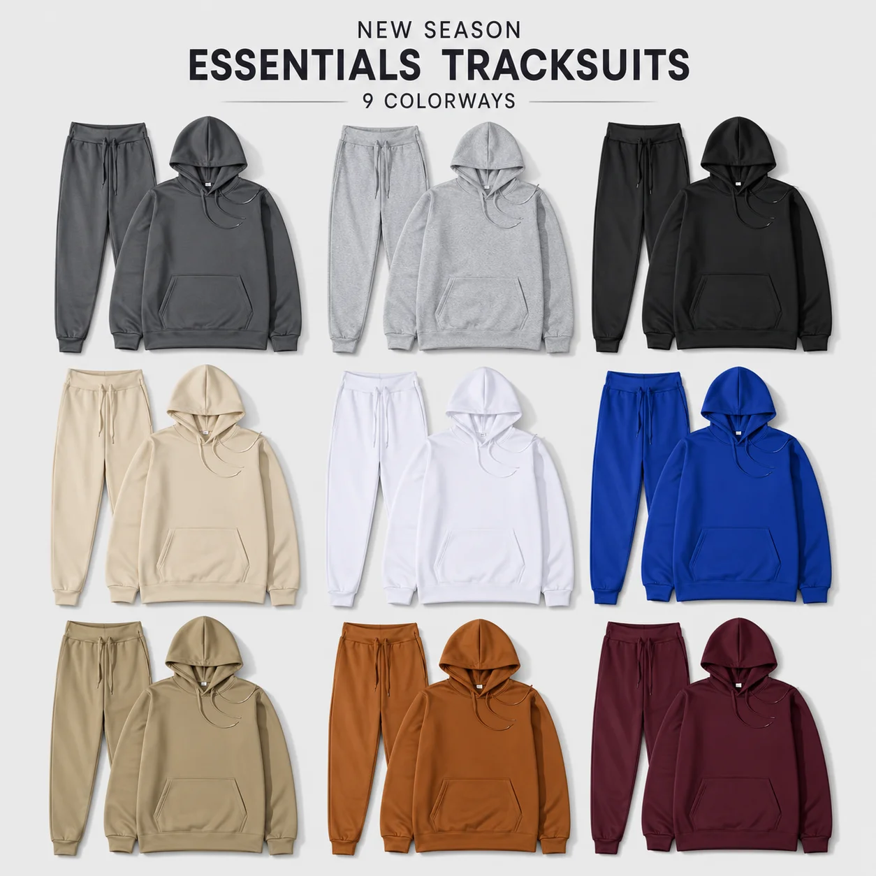 2026 남성 후드 조거 세트 9가지 색상 가을 겨울  - Winter Clothing Colors 2026 리뷰 및 가격