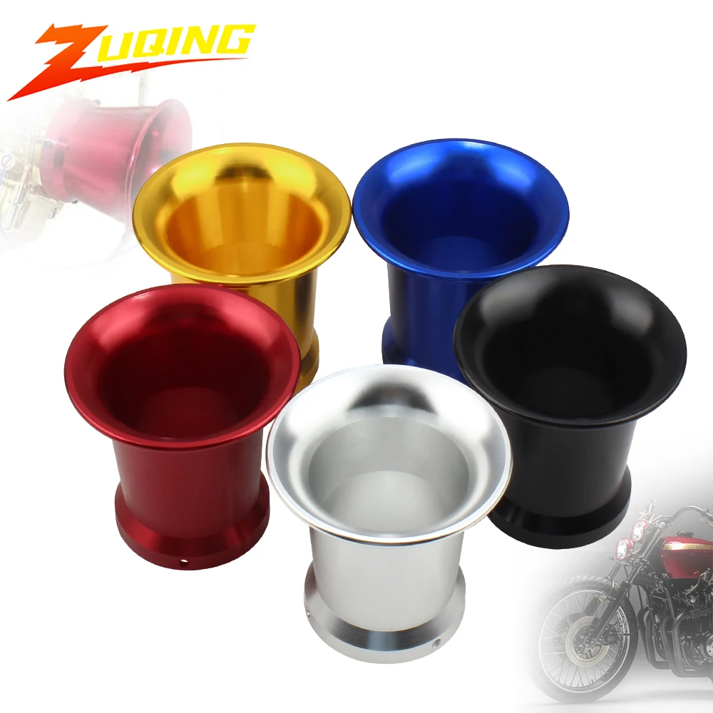 50mm Motorcycle CNC Air Filter Wind Horn Cup Trumpet For PWK PE VM 21/24/26/28/30mm Intake Trumpet Automobile Replacement Parts