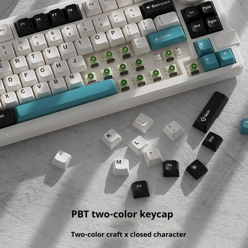 Imagem -06 - Feker K75 Teclado Mecânico para Jogos Modos 83 Teclas Bluetooth 2.4g Teclado sem Fio com Tela de Botão Rgb Pbt Teclados Gamer Gif