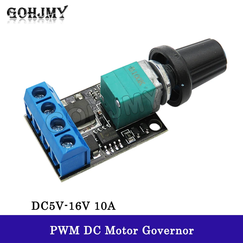 PWM DC Motor Governor 5V-16V12V Speed Control Switch 10A Switch Function LED Dimming Speed Control Module