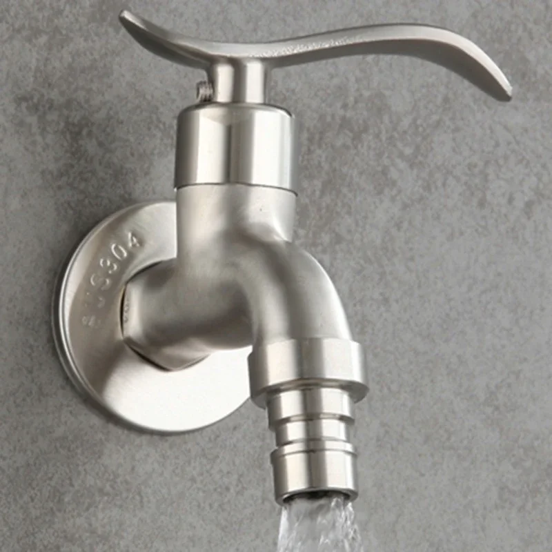 Wall faucet 304 stainless steel quick opening faucet, washing machine faucet