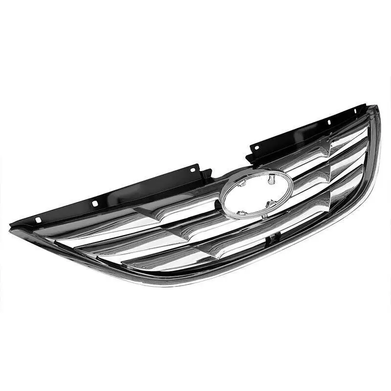 For Hyundai Sonata Sedan 2011 2012 2013 Front Grille Chrome Cover Molding Trim -