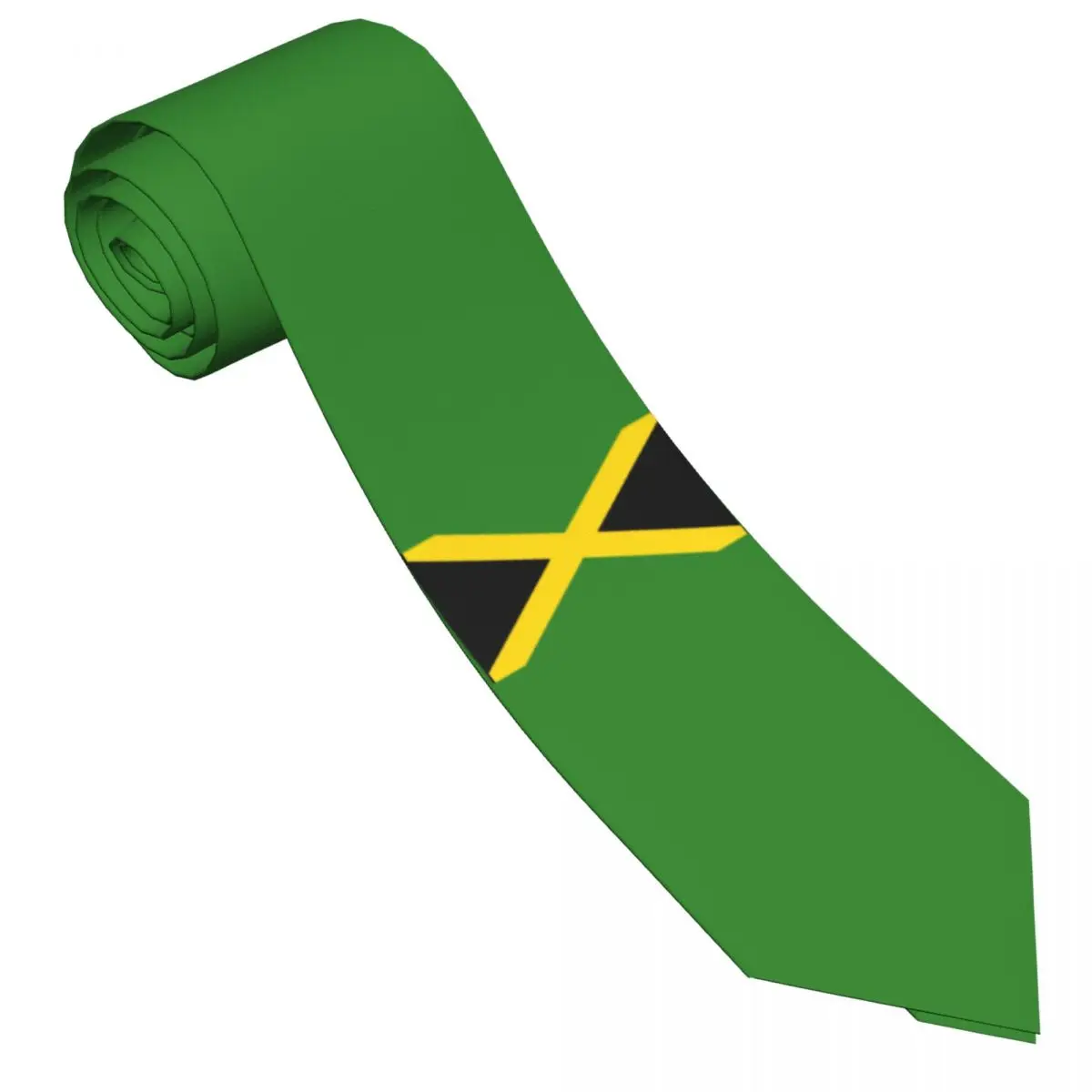 Jamaica Flag Tie Geometric Graphic Neck Ties Cute Funny Collar Tie Adult Daily Wear Party Necktie Accessories