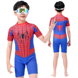 2024 Kids Superhero Spiderman Swimwear Set 3D Style Halloween Cosplay body per ragazzi e ragazze